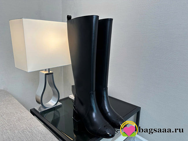 Bagsaaa Chanel High Boots Black & Patent G46789 - 1