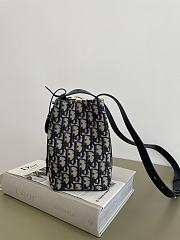 Bagsaaa Diorstar Mini Bucket Bag Blue Dior Oblique Jacquard - 16cm - 3