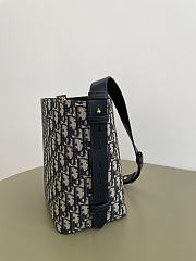 Bagsaaa Small Diorstar Bucket Bag Blue Dior Oblique Jacquard - 24 cm - 4