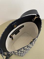 Bagsaaa Small Diorstar Bucket Bag Blue Dior Oblique Jacquard - 24 cm - 2