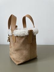 Bagsaaa DiorAlps Dior Toujours Vertical Nano Tote Bag Beige Suede - 15cm - 2
