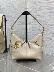 Bagsaaa Small Dior Voyage Bag Beige Flat Macrocannage Grained Calfskin - 22cm - 1