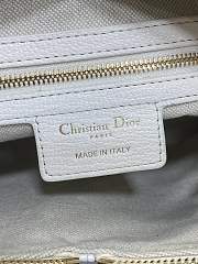 Bagsaaa Small Dior Voyage Bag White Flat Macrocannage Grained Calfskin - 22cm - 4