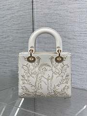 Bagsaaa Lady Dior bag with detailed embroidery and gold-tone - 20cm - 4