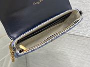 Bagsaaa Dior Medium Saddle Pouch with Chain Blue Denim Dior Oblique Jacquard - 21.5cm - 3