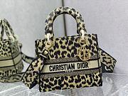 Bagsaaa Christian Dior Mizza Mini Lady D-Lite Bag beige & black - 24cm - 1