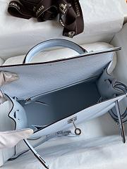 Bagsaaa Hermes Kelly Light Blue Silver Hardware Epsom - 25cm - 2