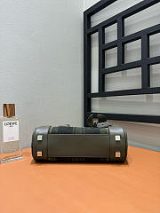 Bagsaaa Amazona 23 Cropped Bag in Tartan Suede and Napa Calfskin green - 23cm - 3