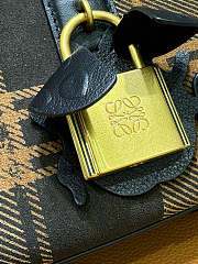 Bagsaaa Amazona 23 Cropped Bag in Tartan Suede and Napa Calfskin tan - 23cm - 2