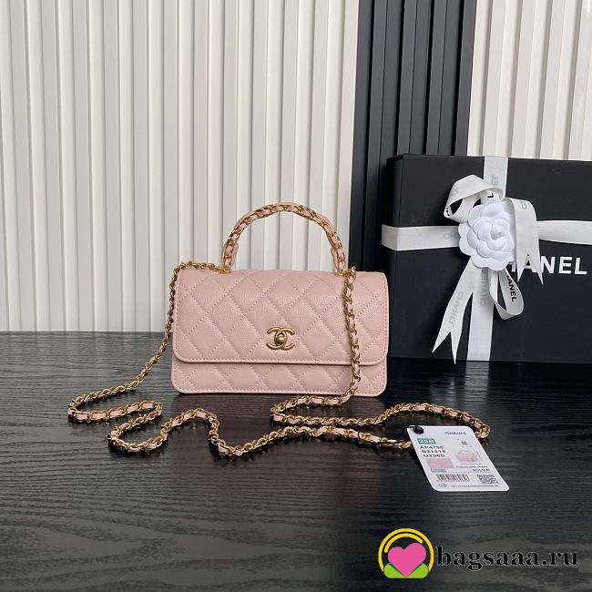 Bagsaaa Chanel Clutch with chain AP4798 Light Pink - 18.5cm - 1