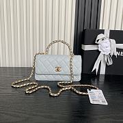 Bagsaaa Chanel Clutch with chain AP4798 Light Blue - 18.5cm - 1