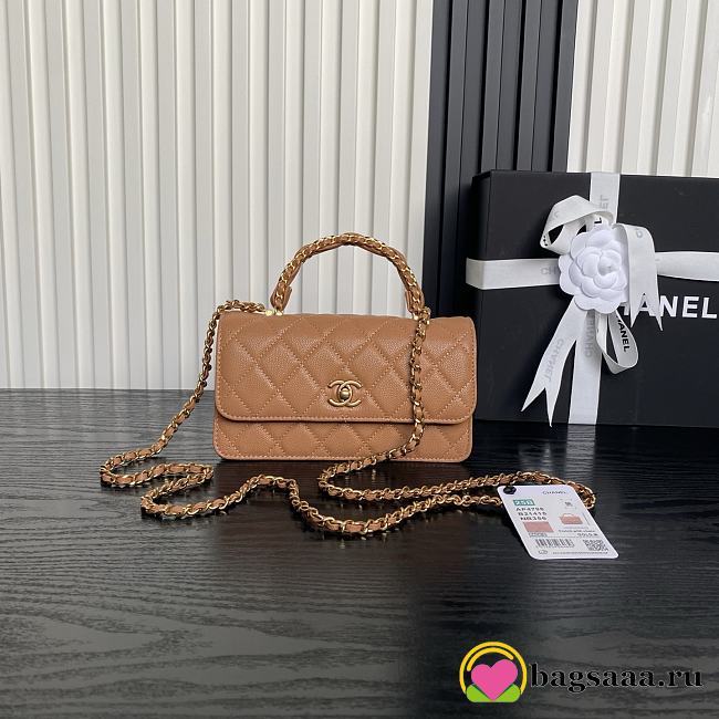 Bagsaaa Chanel Clutch with chain AP4798 Brown - 18.5cm - 1