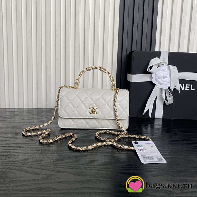Bagsaaa Chanel Clutch with chain AP4798 White - 18.5cm - 1