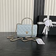 Bagsaaa Chanel Wallet On Chain AP4785 Light Blue - 19.2cm - 1