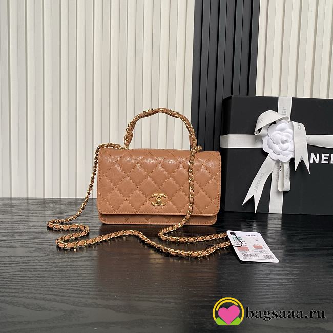 Bagsaaa Chanel Wallet On Chain AP4785 Brown - 19.2cm - 1