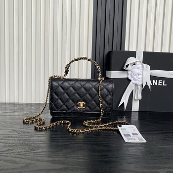 Bagsaaa Chanel Wallet On Chain AP4785 Black - 19.2cm