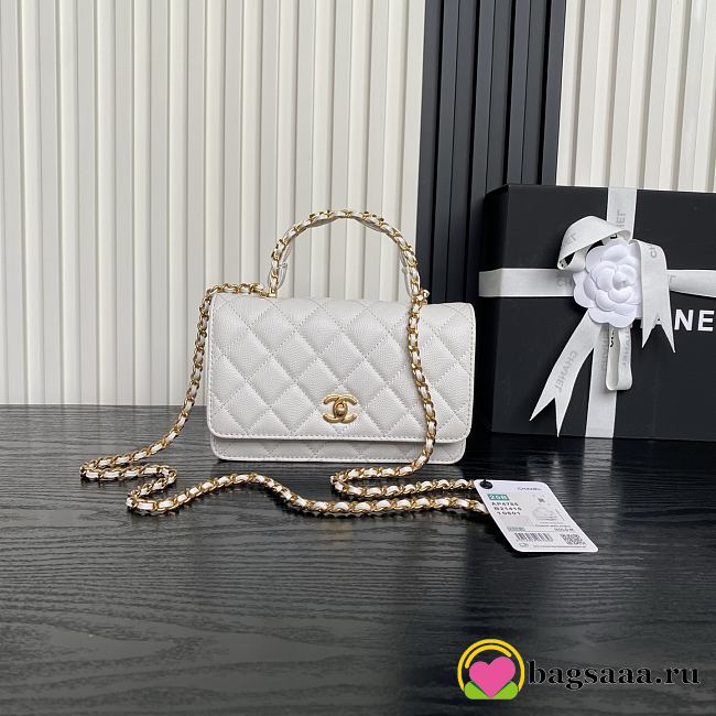 Bagsaaa Chanel Wallet On Chain AP4785 White - 19.2cm - 1