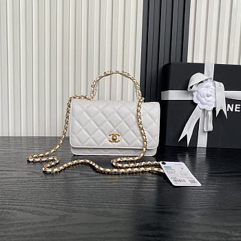 Bagsaaa Chanel Wallet On Chain AP4785 White - 19.2cm