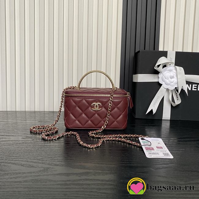 Bagsaaa Chanel Long Vanity with Chain AP4842 Red - 17cm - 1
