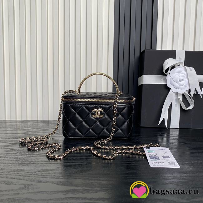 Bagsaaa Chanel Long Vanity with Chain AP4842 Black - 17cm - 1