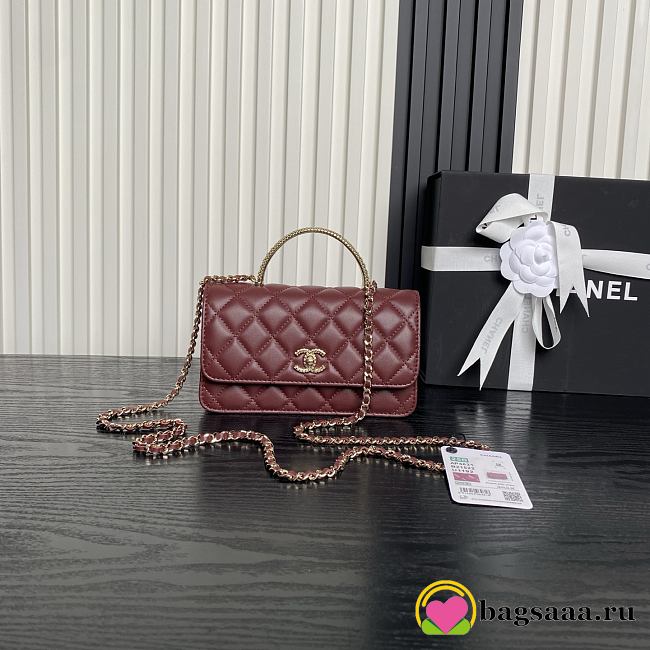Bagsaaa Chanel Clutch with chain AP4831 Red - 18.5cm - 1