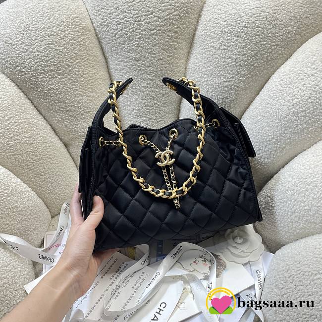Bagsaaa CHANEL 25 Small Handbag AS5293 black canvas - 30cm - 1