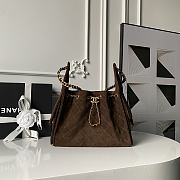 Bagsaaa CHANEL 25 Small Handbag AS5293 Dark Brown suede - 30cm - 1