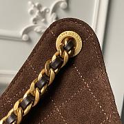 Bagsaaa CHANEL 25 Small Handbag AS5293 Dark Brown suede - 30cm - 2