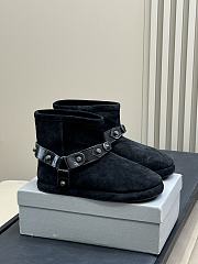 Bagsaaa Balenciaga Alaska studded-strap soft boots in black calf suede - 1