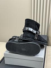 Bagsaaa Balenciaga Alaska studded-strap soft boots in black calf suede - 4