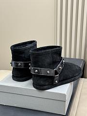 Bagsaaa Balenciaga Alaska studded-strap soft boots in black calf suede - 2