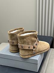 Bagsaaa Balenciaga Alaska studded-strap soft boots in beige calf suede - 2