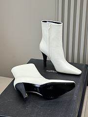 Bagsaaa YSL Saint Laurent Jill smooth leather ankle boot in white - 3