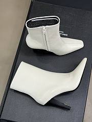 Bagsaaa YSL Saint Laurent Jill smooth leather ankle boot in white - 2