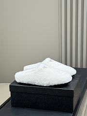 Bagsaaa Prada Suede and Shearling Slippers white - 1