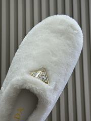 Bagsaaa Prada Suede and Shearling Slippers white - 2