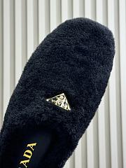 Bagsaaa Prada Suede and Shearling Slippers black - 2