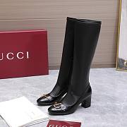 Bagsaaa Gucci Women's boot with half Horsebit 851420 black - 1