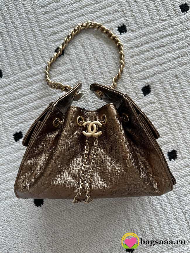 Bagsaaa CHANEL 25 Mini Handbag AS5631 Bronze Caviar - 22cm - 1