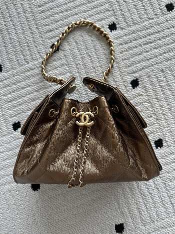 Bagsaaa CHANEL 25 Mini Handbag AS5631 Bronze Caviar - 22cm