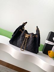 Bagsaaa CHANEL 25 Mini Handbag AS5631 Black Denim - 22cm - 1