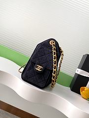 Bagsaaa CHANEL 25 Mini Handbag AS5631 Black Denim - 22cm - 4