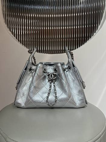 Bagsaaa CHANEL 25 Mini Handbag AS5631 Silver - 22cm