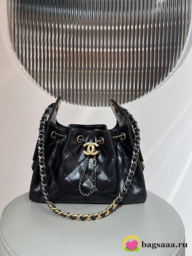 Bagsaaa CHANEL 25 Mini Handbag AS5631 Black 2 tone hardware - 22cm - 1