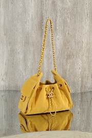 Bagsaaa CHANEL 25 Mini Handbag AS5631 Yellow Suede - 22cm - 4
