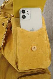 Bagsaaa CHANEL 25 Mini Handbag AS5631 Yellow Suede - 22cm - 3
