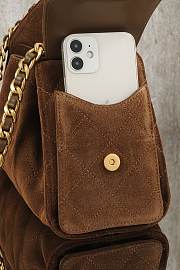 Bagsaaa CHANEL 25 Mini Handbag AS5631 Brown Suede - 22cm - 3