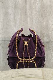 Bagsaaa CHANEL 25 Mini Handbag AS5631 Purple Suede - 22cm - 1