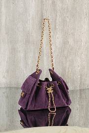 Bagsaaa CHANEL 25 Mini Handbag AS5631 Purple Suede - 22cm - 3