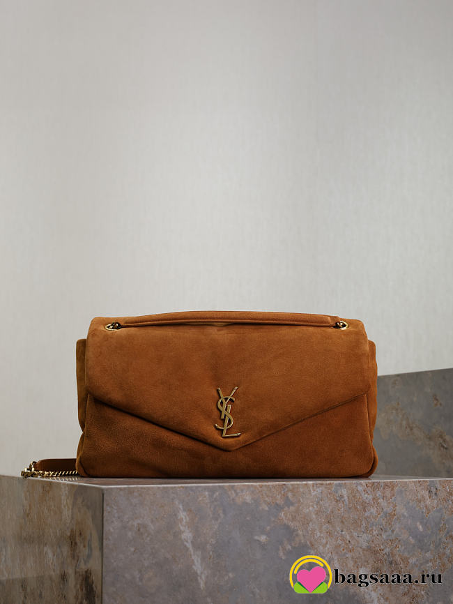 Bagsaaa YSL CALYPSO large in suede 777399 Warm Caramel Cognac - 38cm - 1